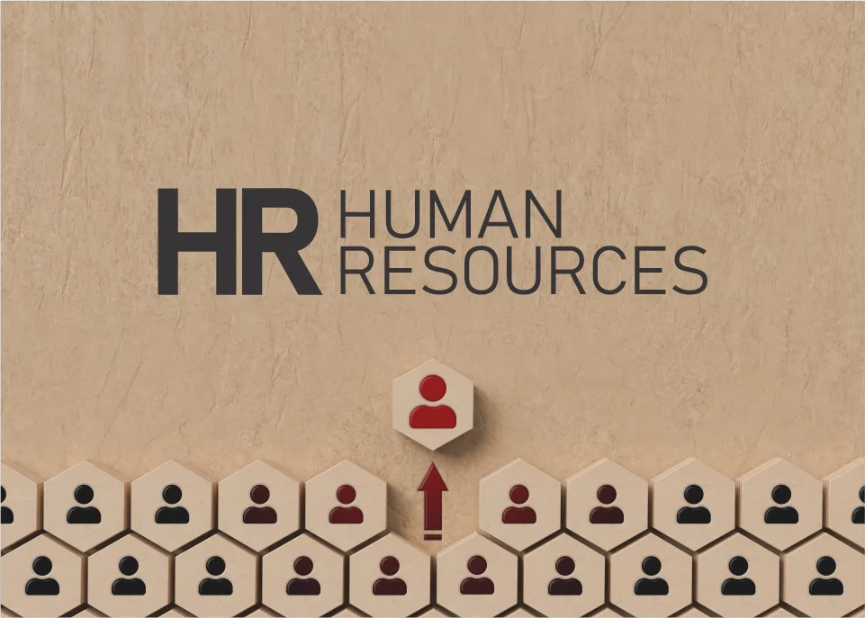 Human Resources background with unique selection